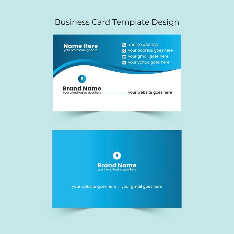 Business Card, Visiting Card, Id Card Design Template with creative, modern, professional and eye catching vector layout for your brand and identity