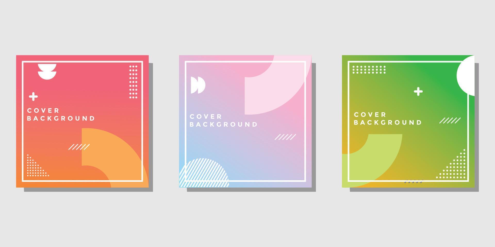 Memphis bauhaus templates layout vector