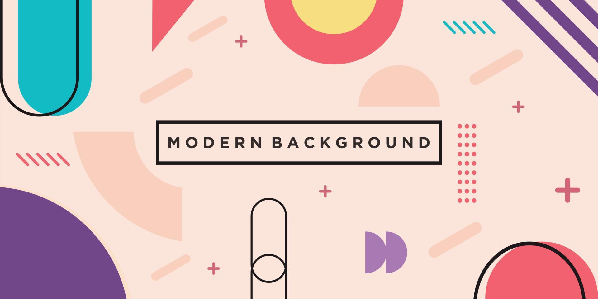 Abstract memphis geometric background layout cover design vector