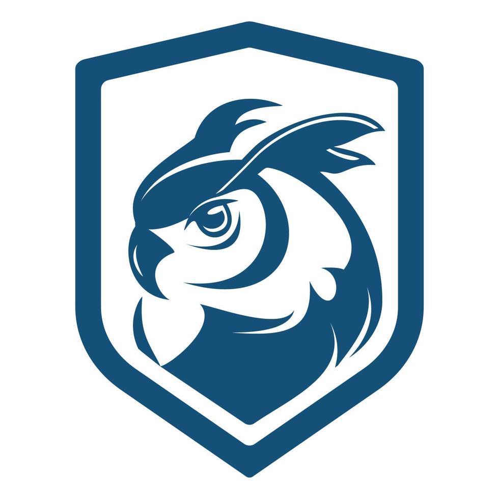 Owl shield logo concept vector