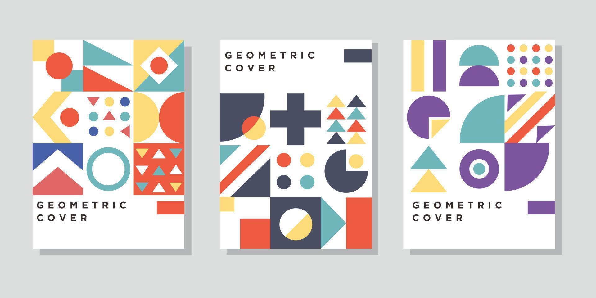 Abstract geometric memphis design layout background concept vector