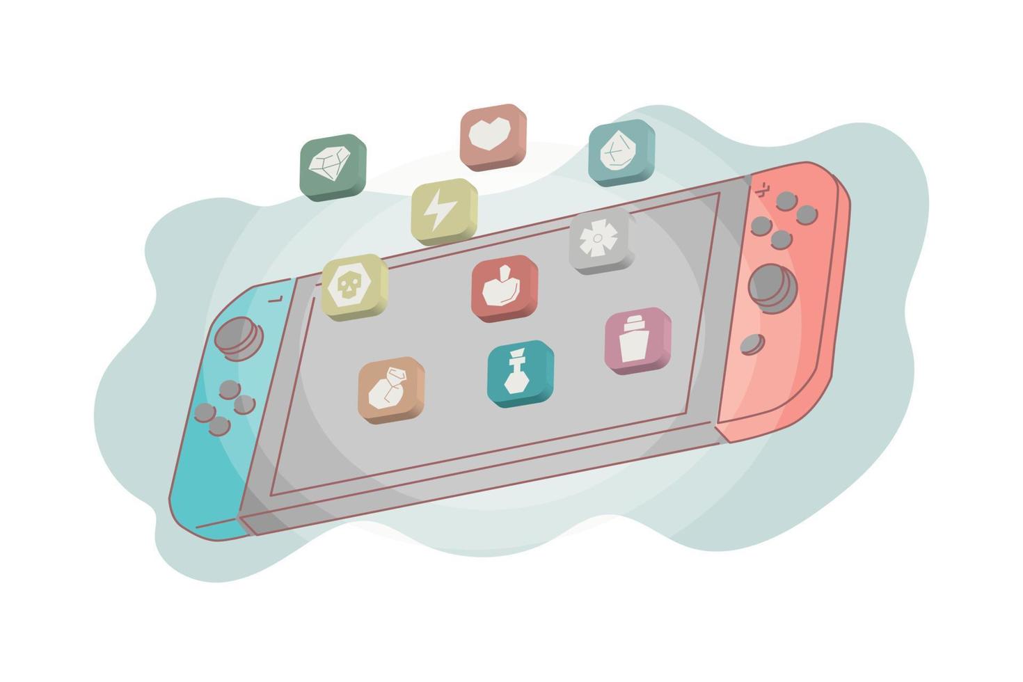 isometric flat icon for handheld game vector