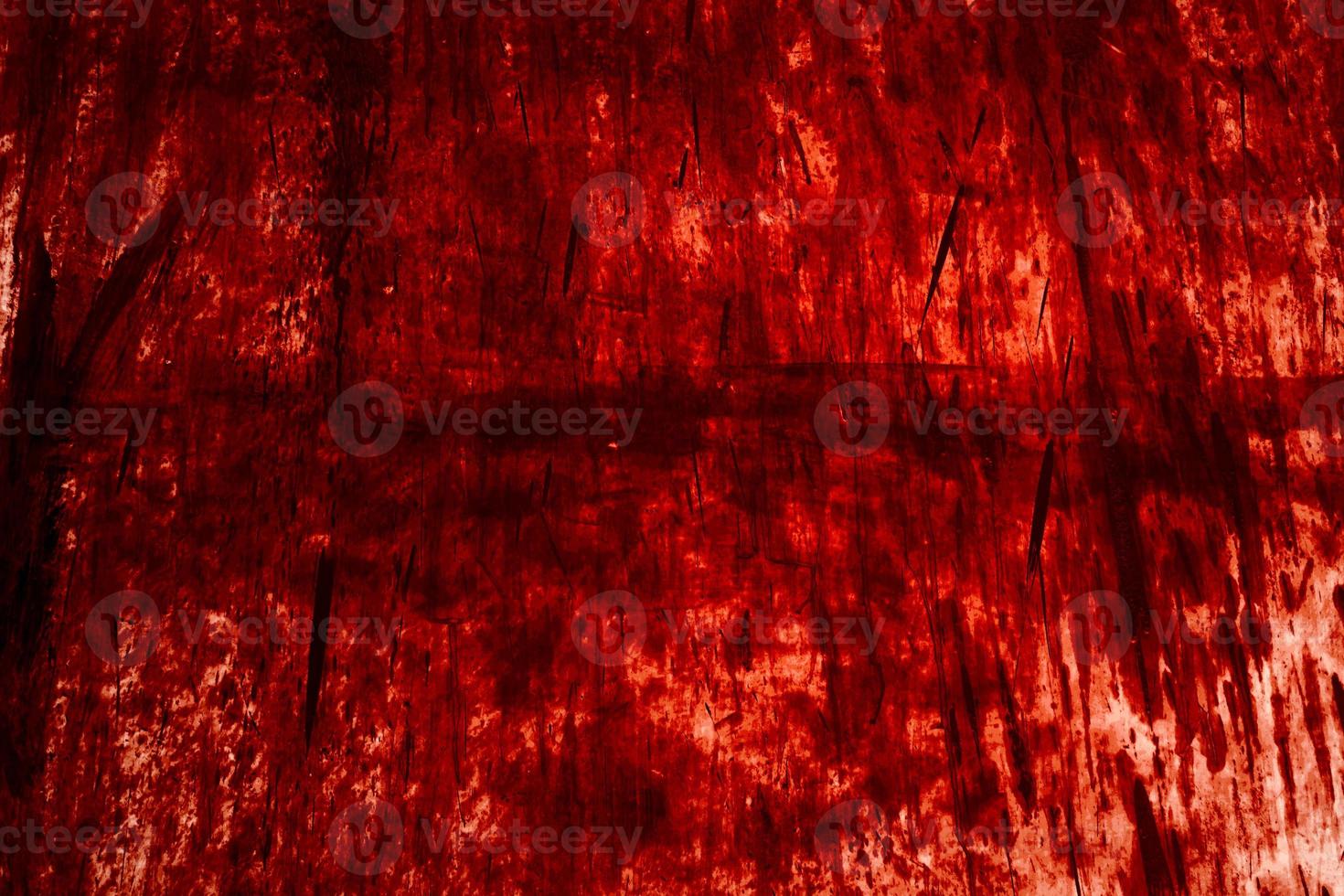 Red background, Scary bloody wall. white wall with blood splatter for halloween background. photo
