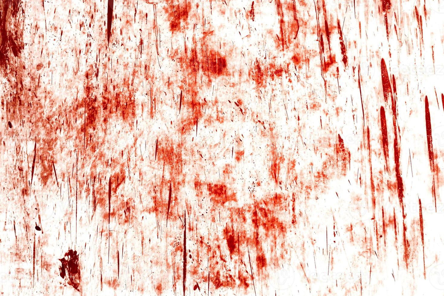 Red background, Scary bloody wall. white wall with blood splatter for halloween background. photo