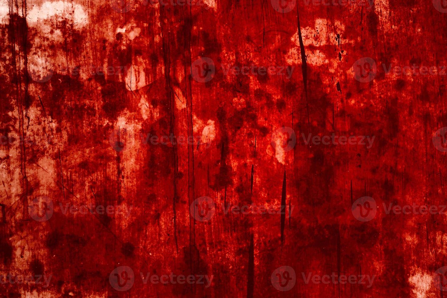 Red background, Scary bloody wall. white wall with blood splatter for halloween background. photo