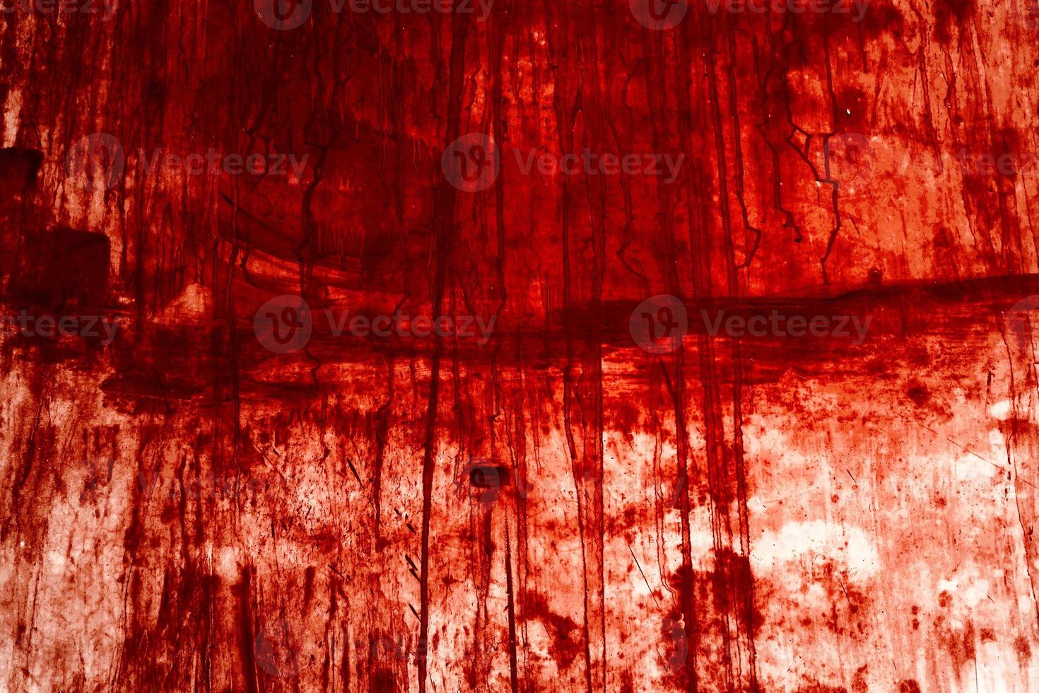 Red background, Scary bloody wall. white wall with blood splatter for halloween background. photo