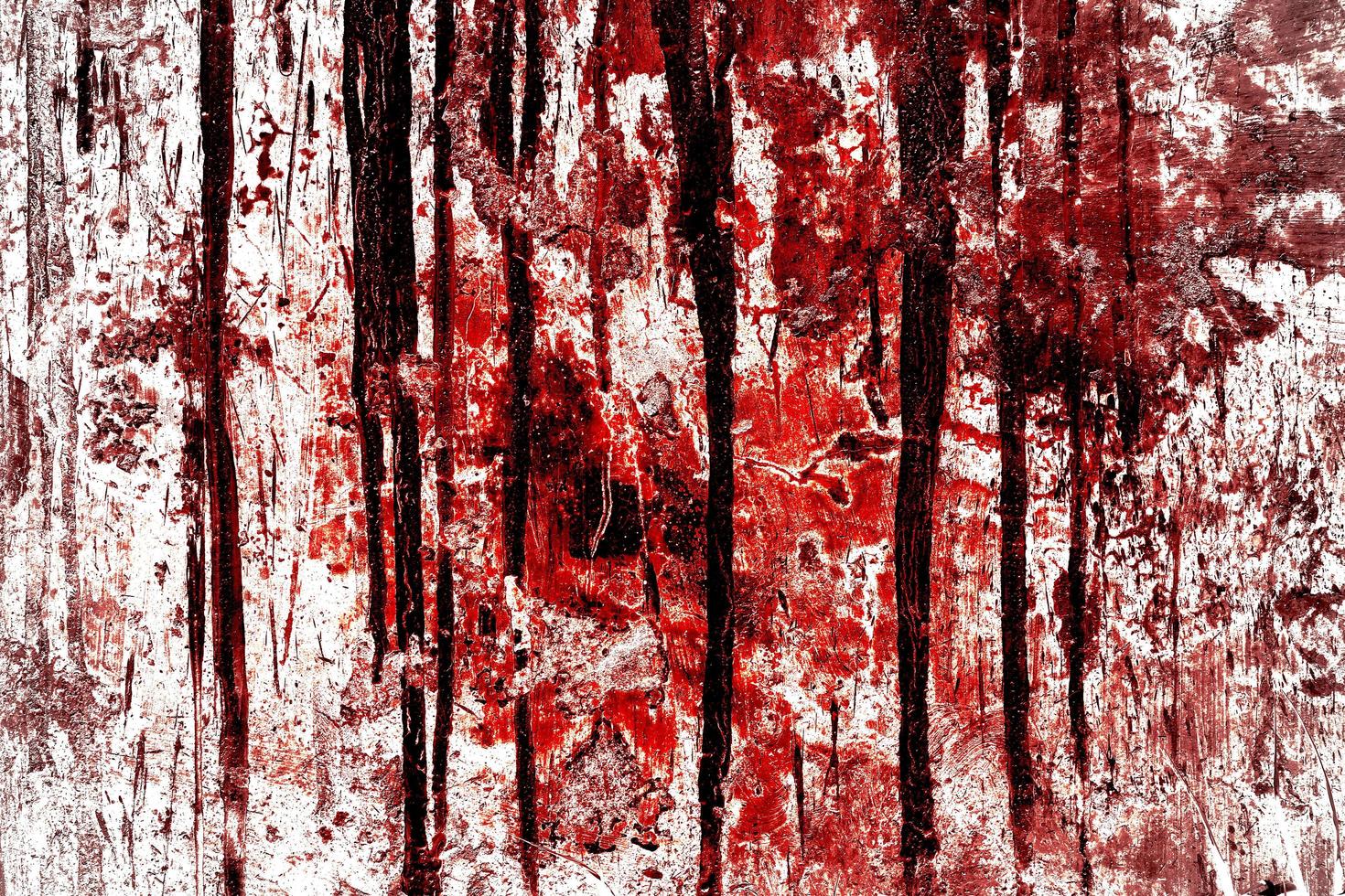 Scary bloody wall. white wall with blood splatter for halloween background. photo