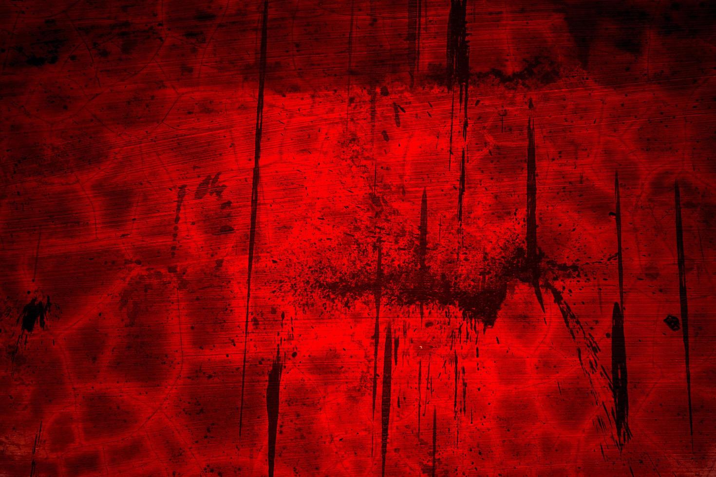 Red Background. Scary bloody wall. white wall with blood splatter for halloween background. photo