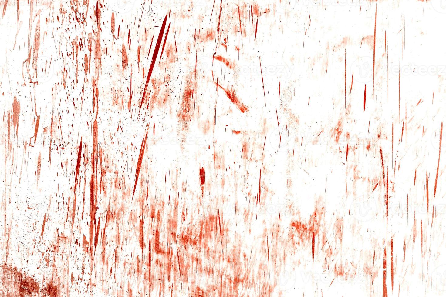 Red background, Scary bloody wall. white wall with blood splatter for halloween background. photo