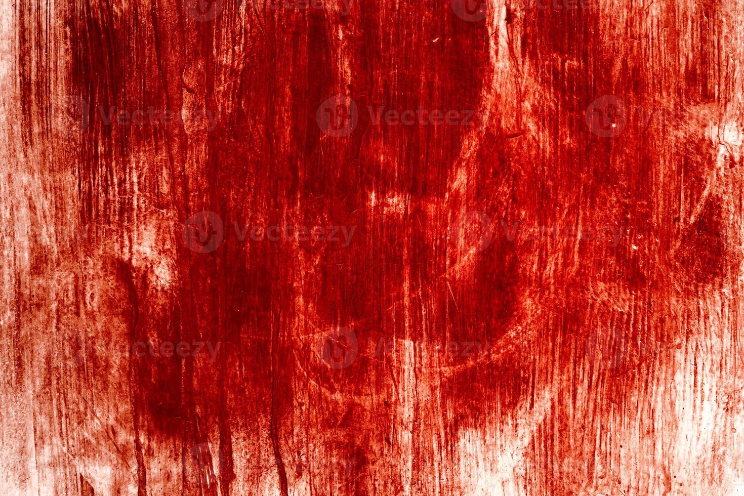 Red background, Scary bloody wall. white wall with blood splatter for halloween background. photo