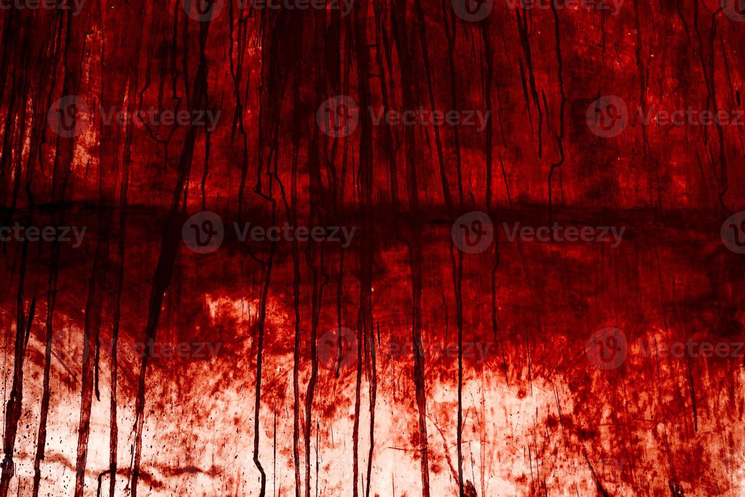 Red background, Scary bloody wall. white wall with blood splatter for halloween background. photo