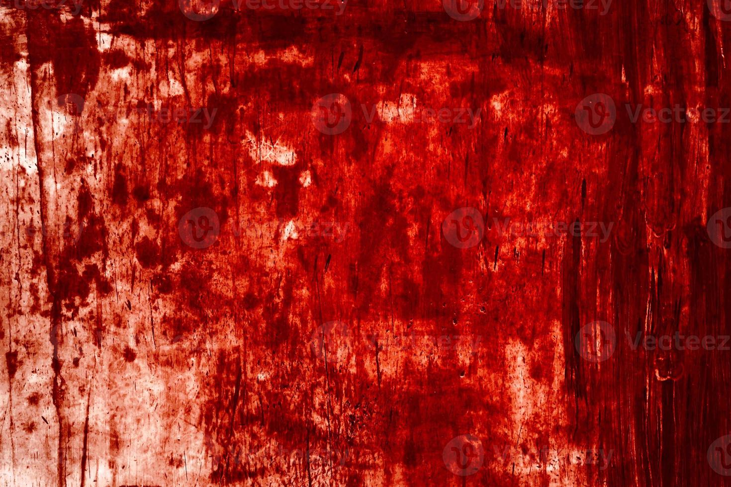 Red background, Scary bloody wall. white wall with blood splatter for halloween background. photo
