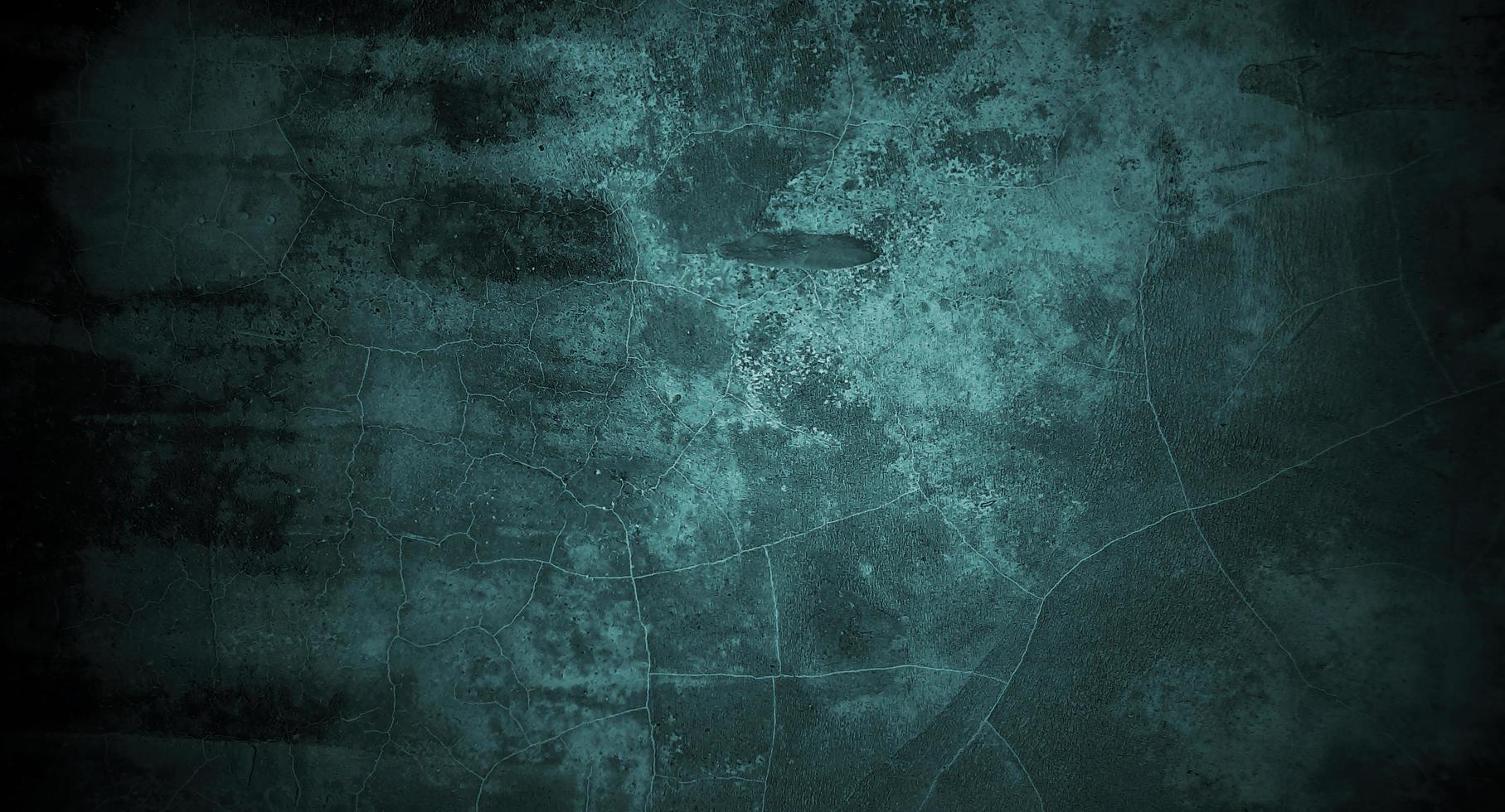 Blue concrete scary for background. Dark blue wall halloween background concept. Horror cement texture photo