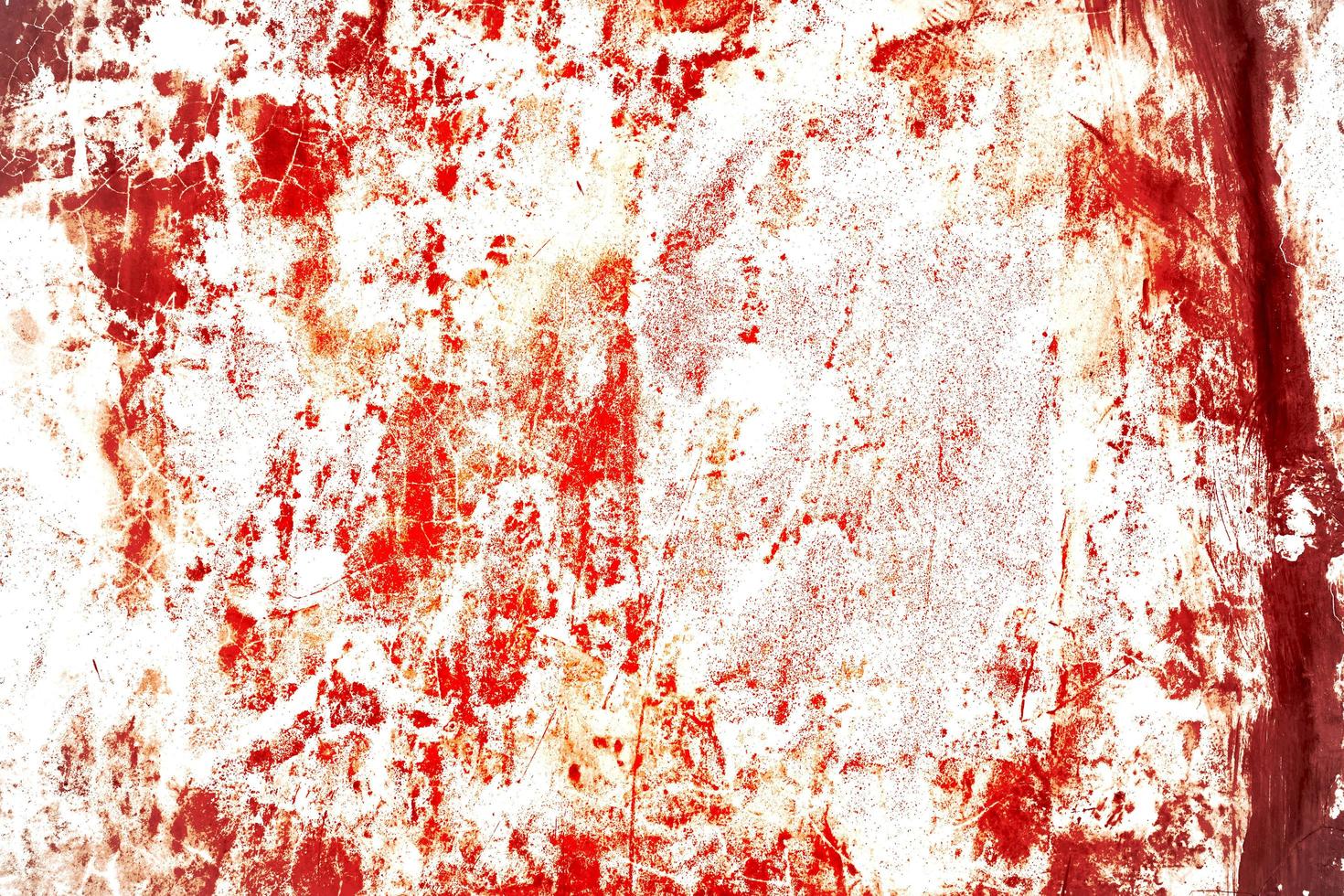 Scary bloody wall. white wall with blood splatter for halloween background. photo