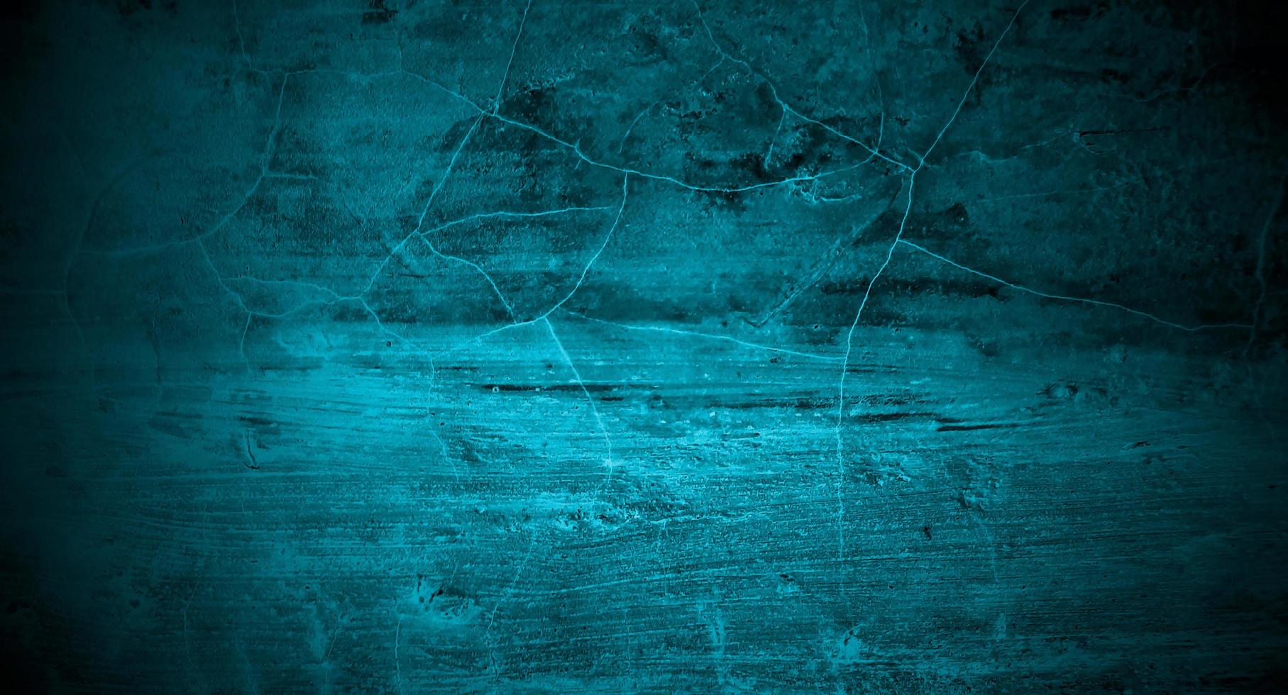 Blue concrete scary for background. Dark blue wall halloween background concept. Horror cement texture photo