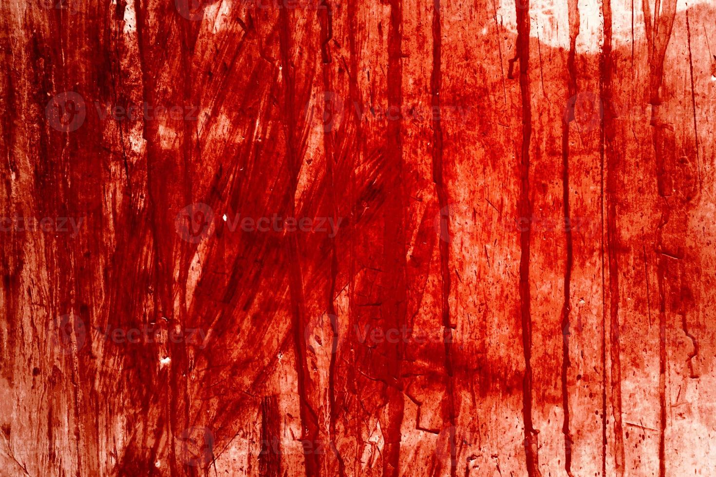 Red background, Scary bloody wall. white wall with blood splatter for halloween background. photo