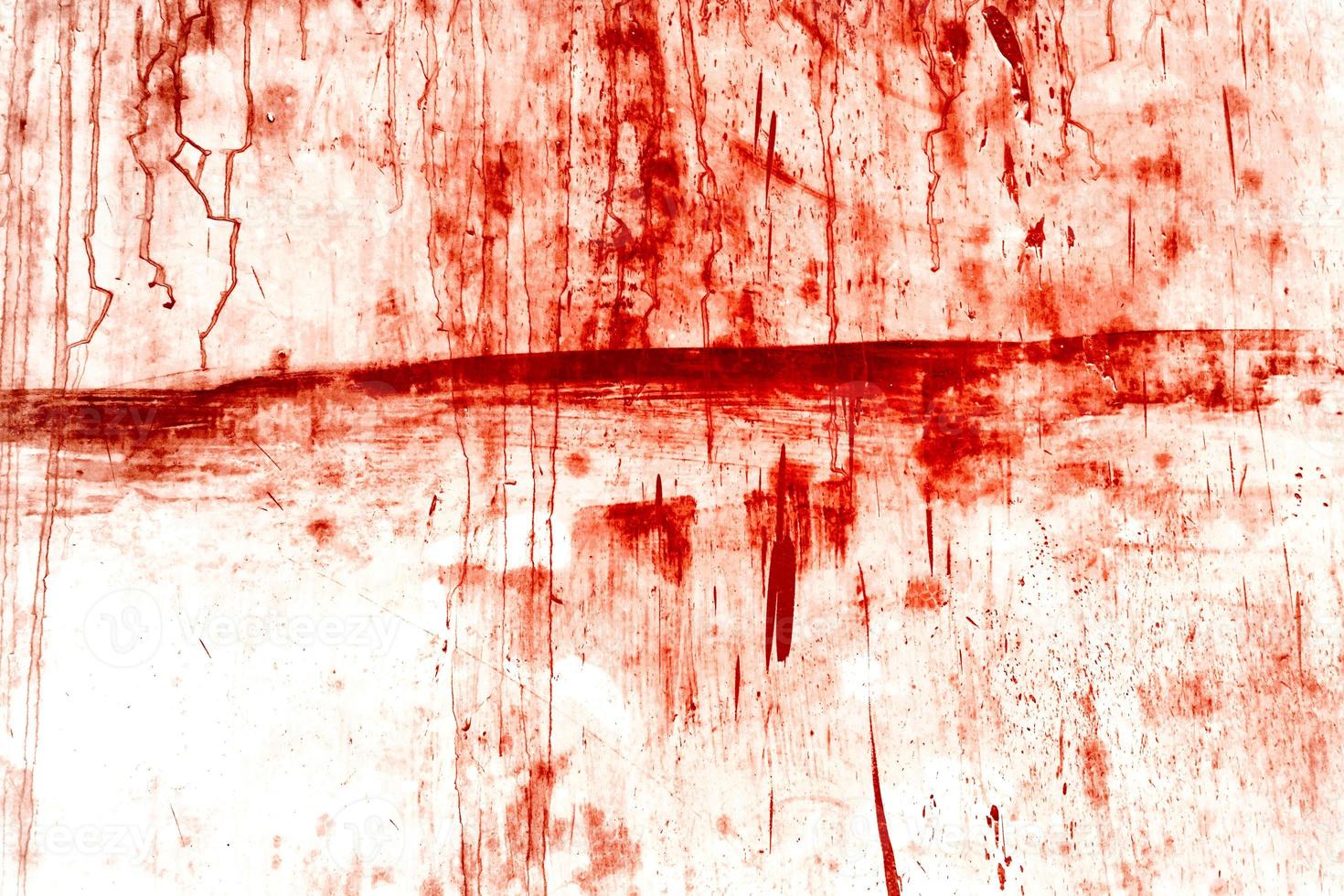 fondo rojo, pared sangrienta aterradora. pared blanca con salpicaduras de sangre para el fondo de halloween. foto