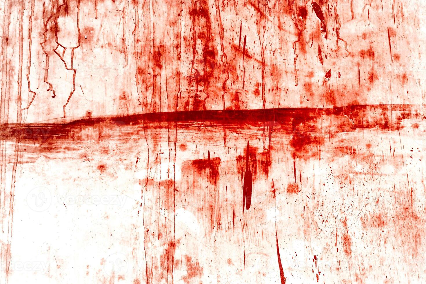 Red background, Scary bloody wall. white wall with blood splatter for halloween background. photo