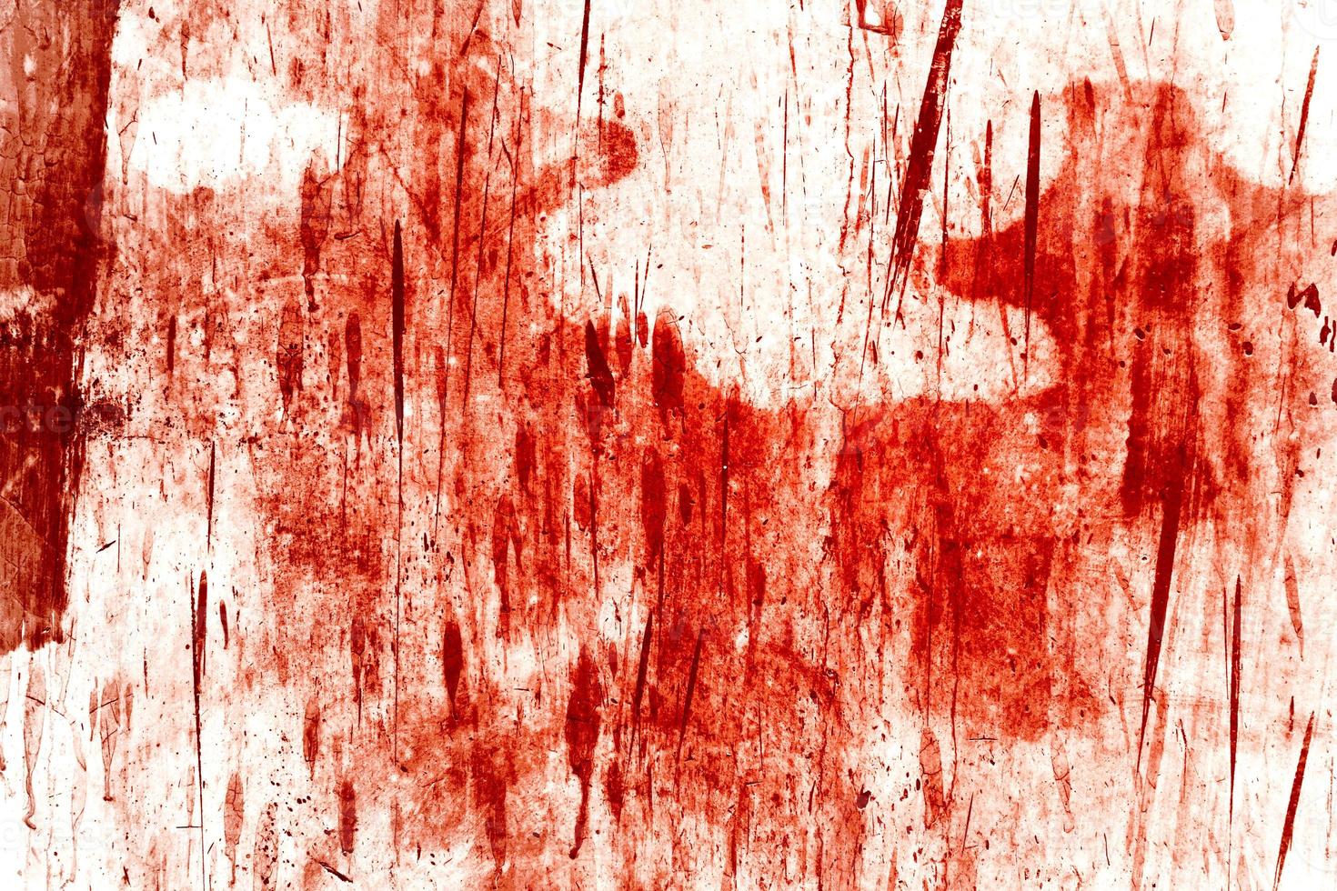 Red background, Scary bloody wall. white wall with blood splatter for halloween background. photo