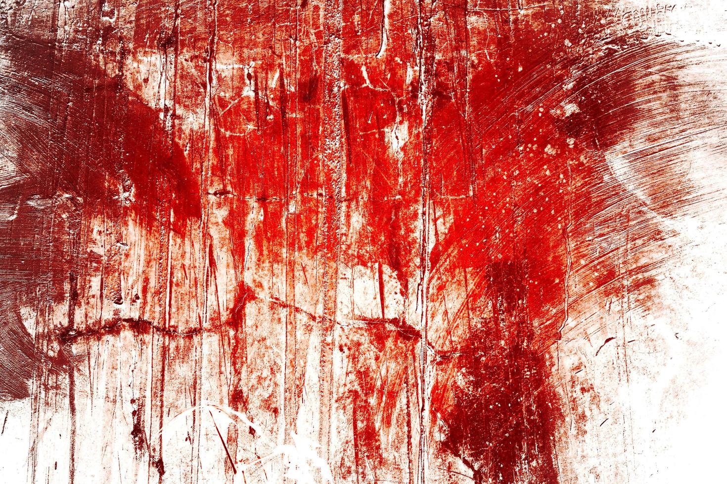 Scary bloody wall. white wall with blood splatter for halloween background. photo