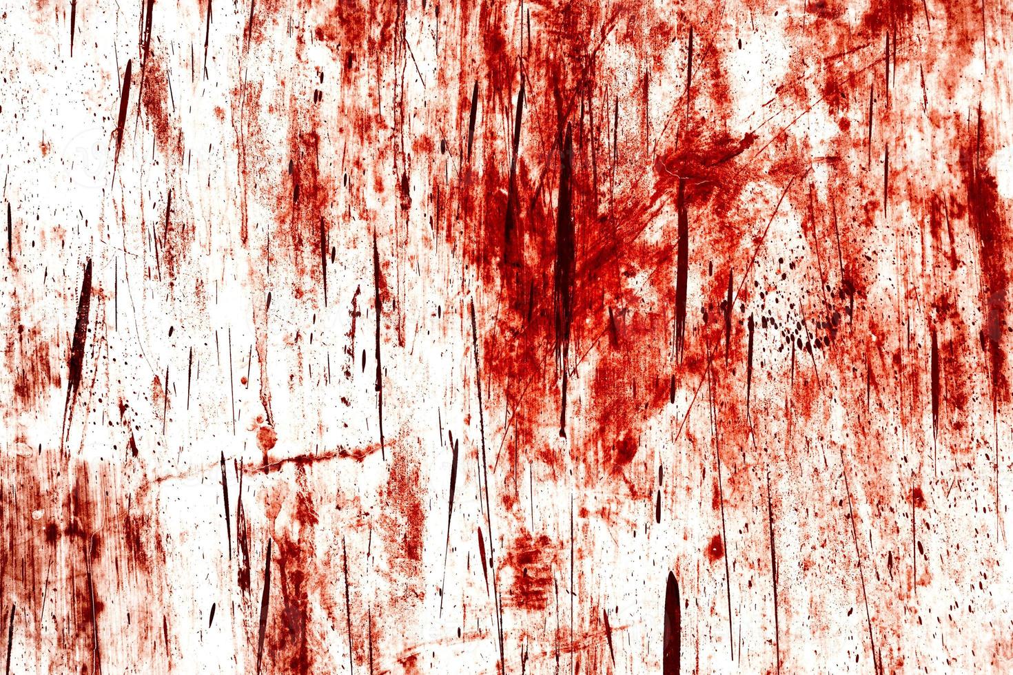 Red background, Scary bloody wall. white wall with blood splatter for halloween background. photo