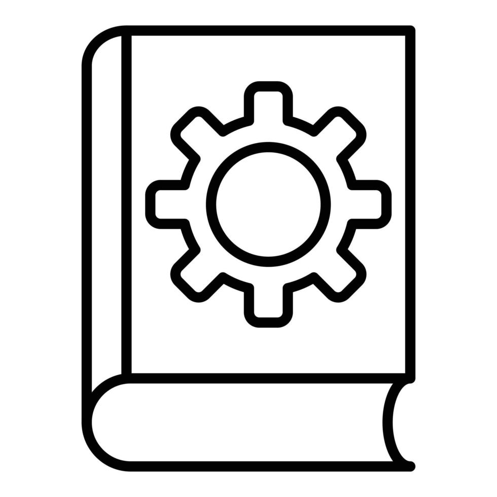 Book Settings Icon Style vector