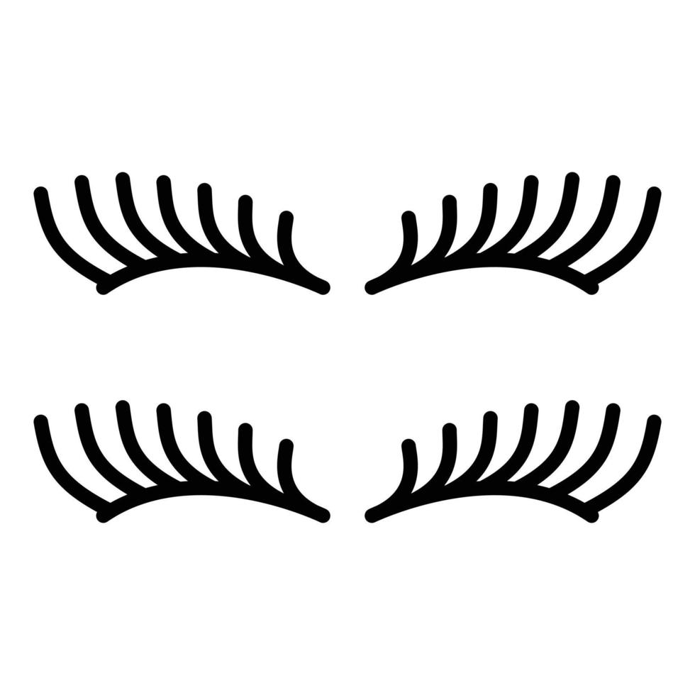 Eyelash Icon Style vector