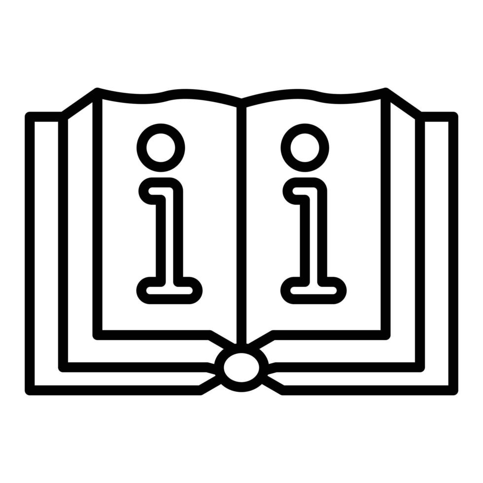 Book Information Icon Style vector