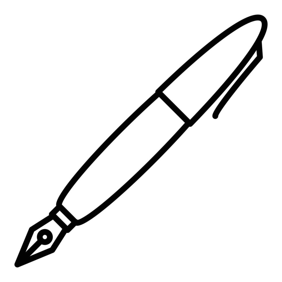 Fountain Pen Icon Style vector