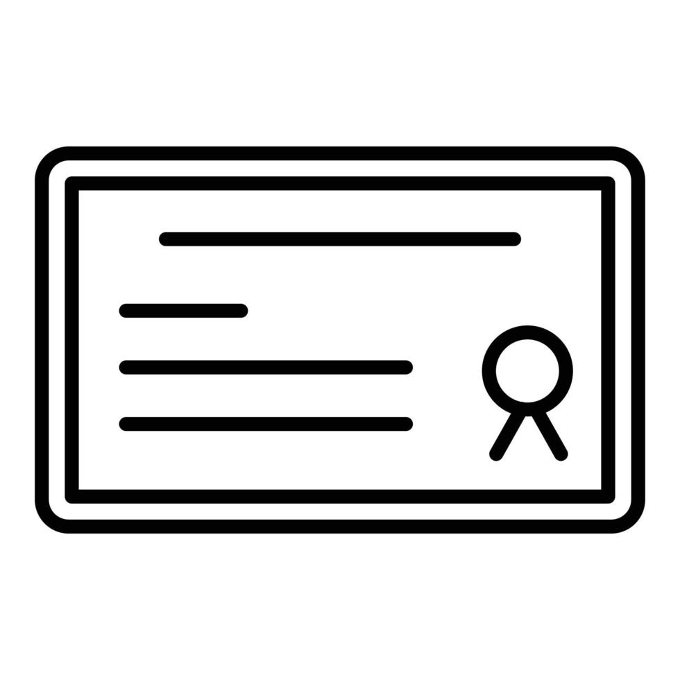 Certificate Icon Style vector