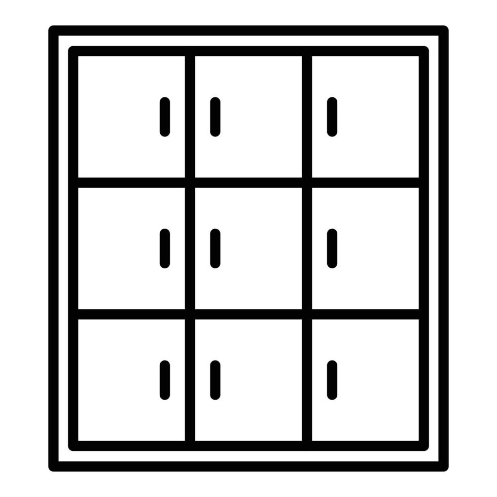 Library Locker Icon Style vector
