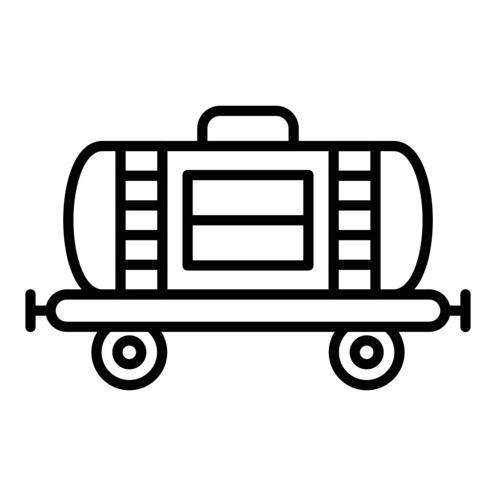 estilo de icono de vagón industrial vector