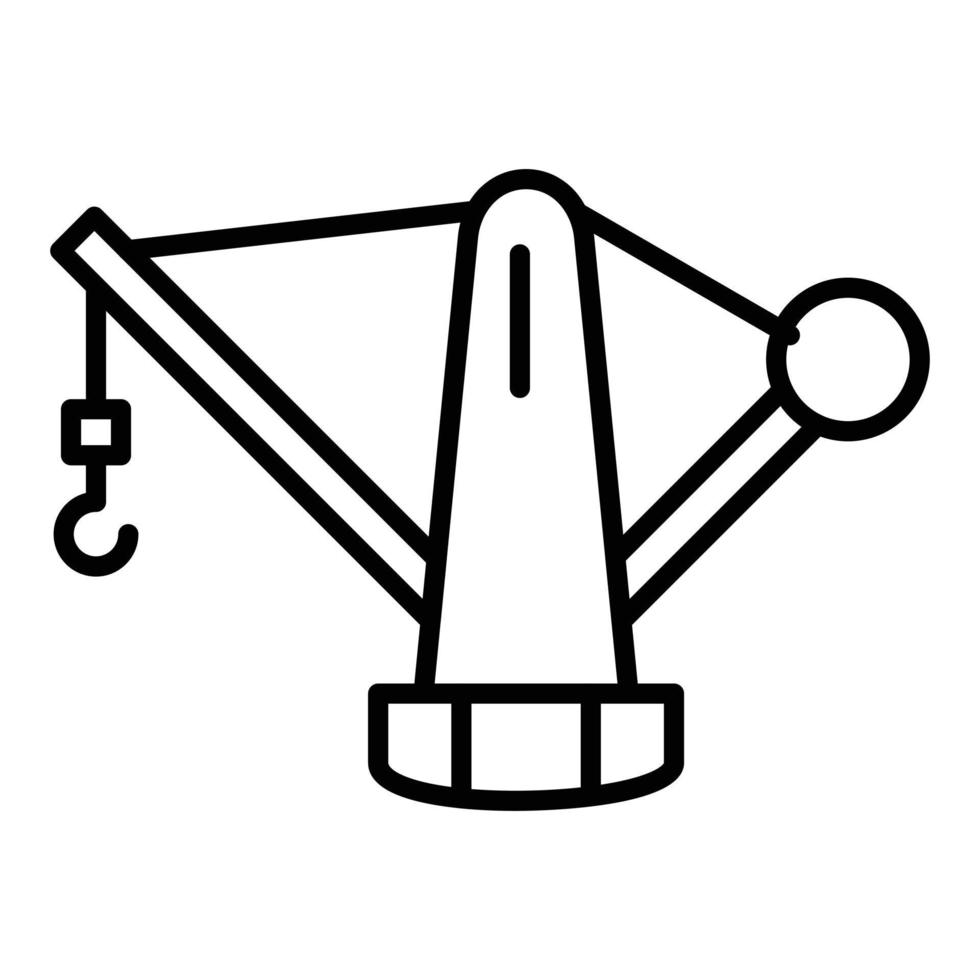 Harbor Crane Icon Style vector