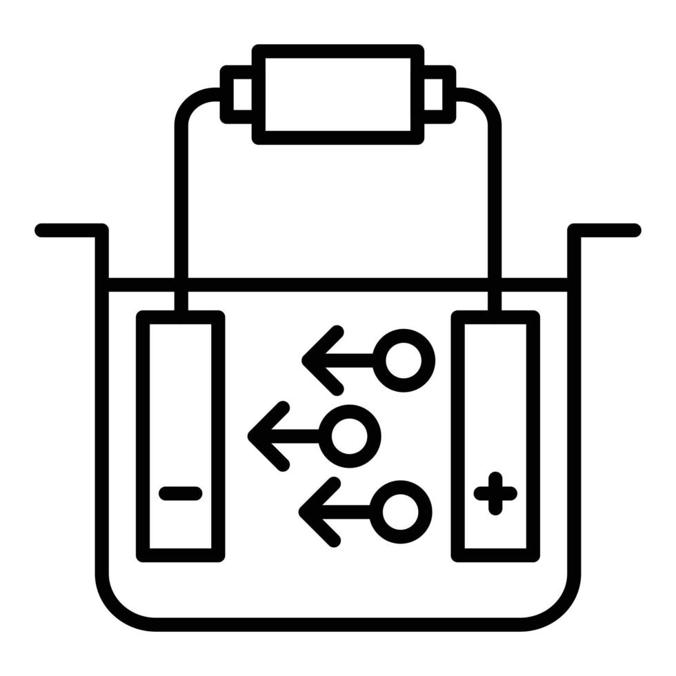 estilo de icono de electrólisis vector