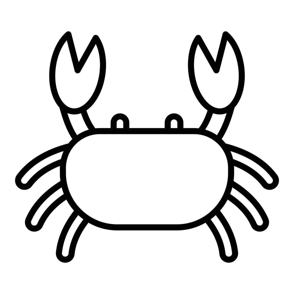 estilo de icono de cangrejo vector