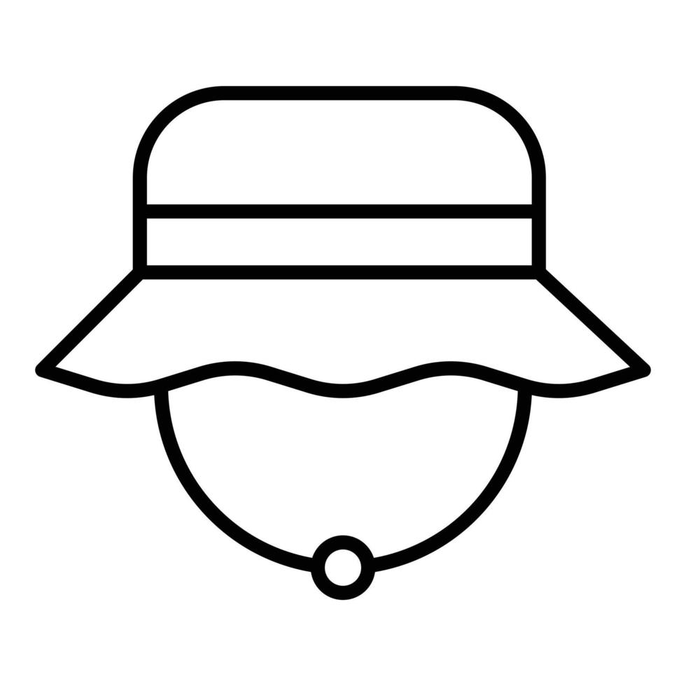 Fishing Hat Icon Style vector