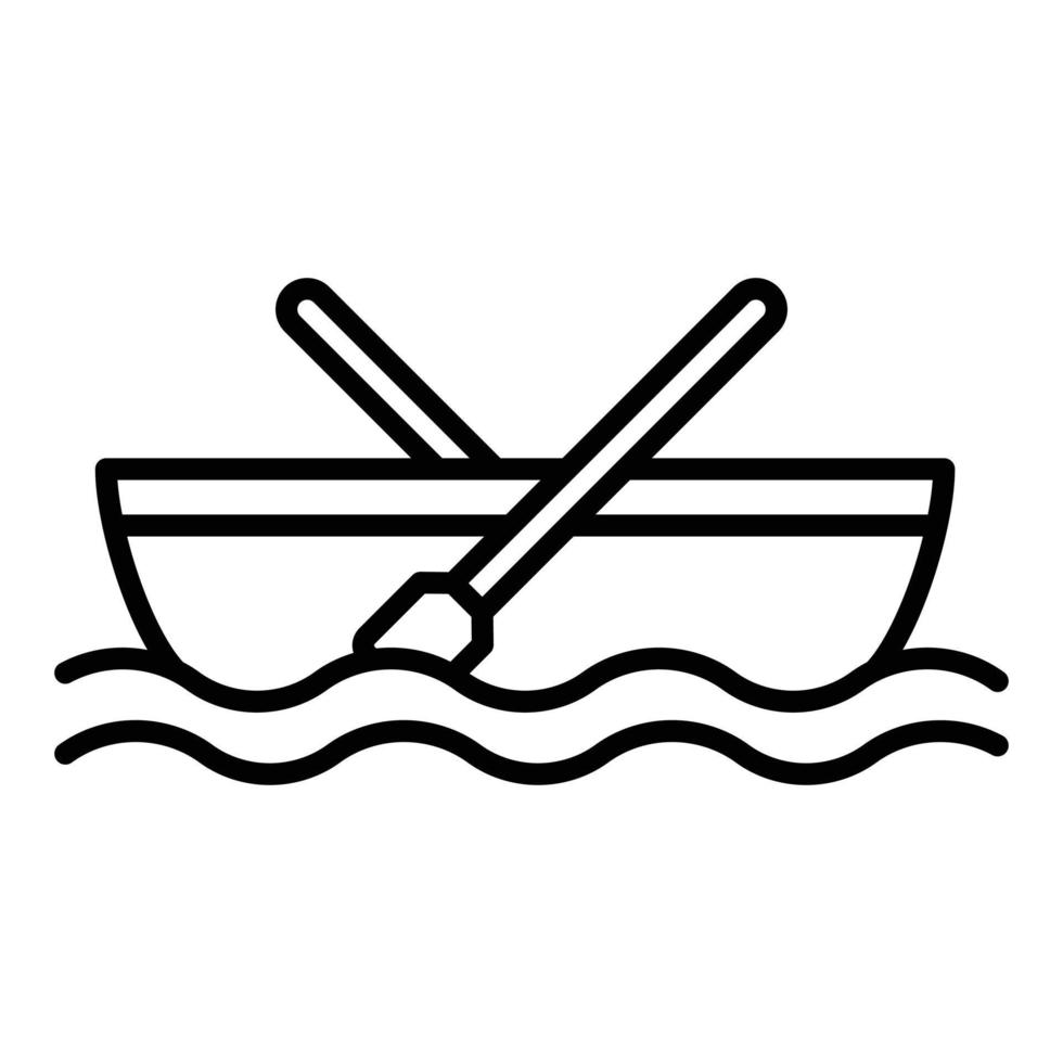 Rowing Boat Icon Style vector