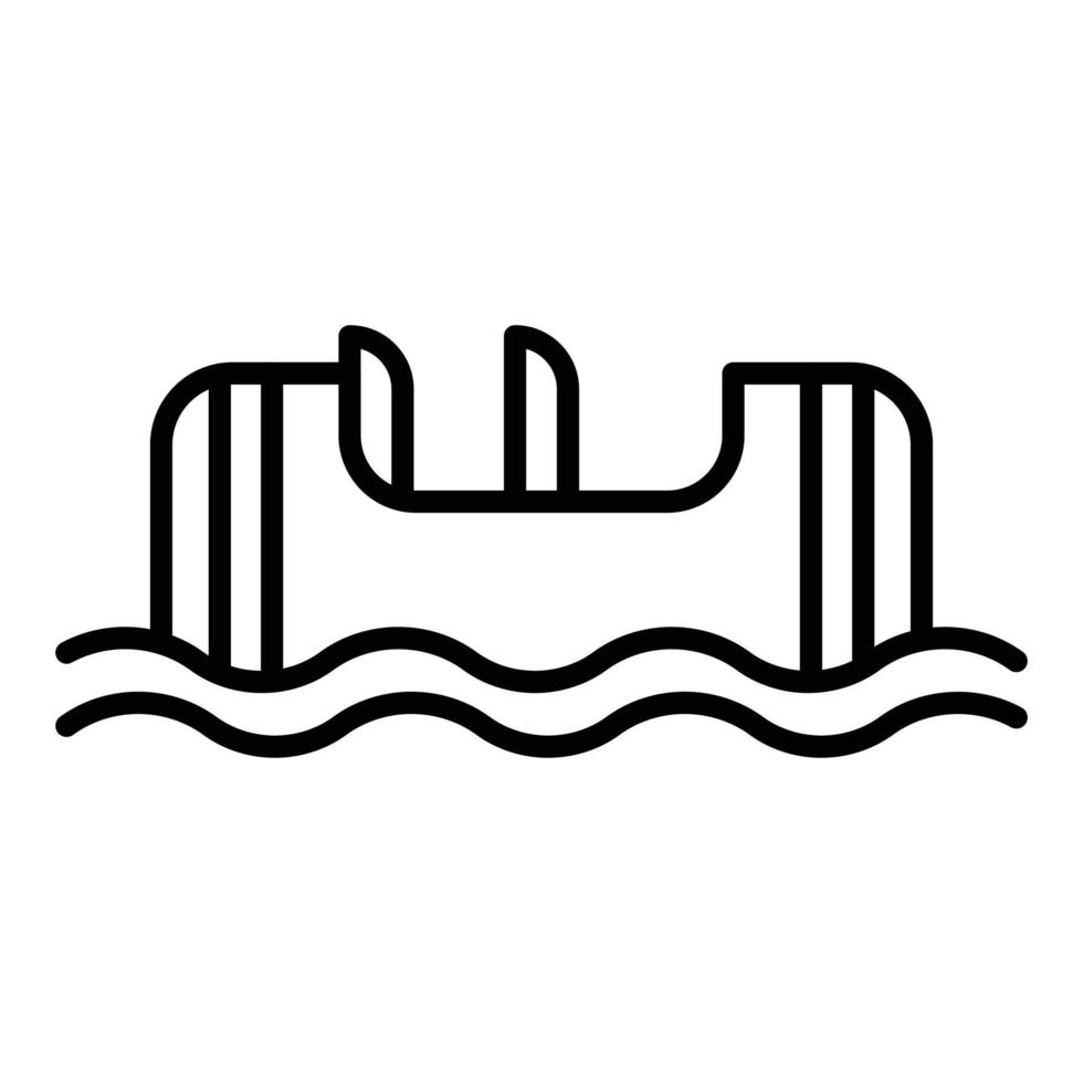 Log Flume Icon Style vector