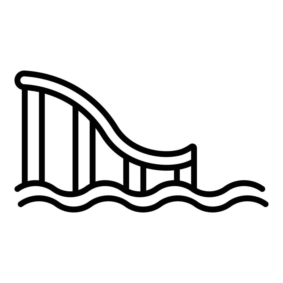 Water Slide Icon Style vector