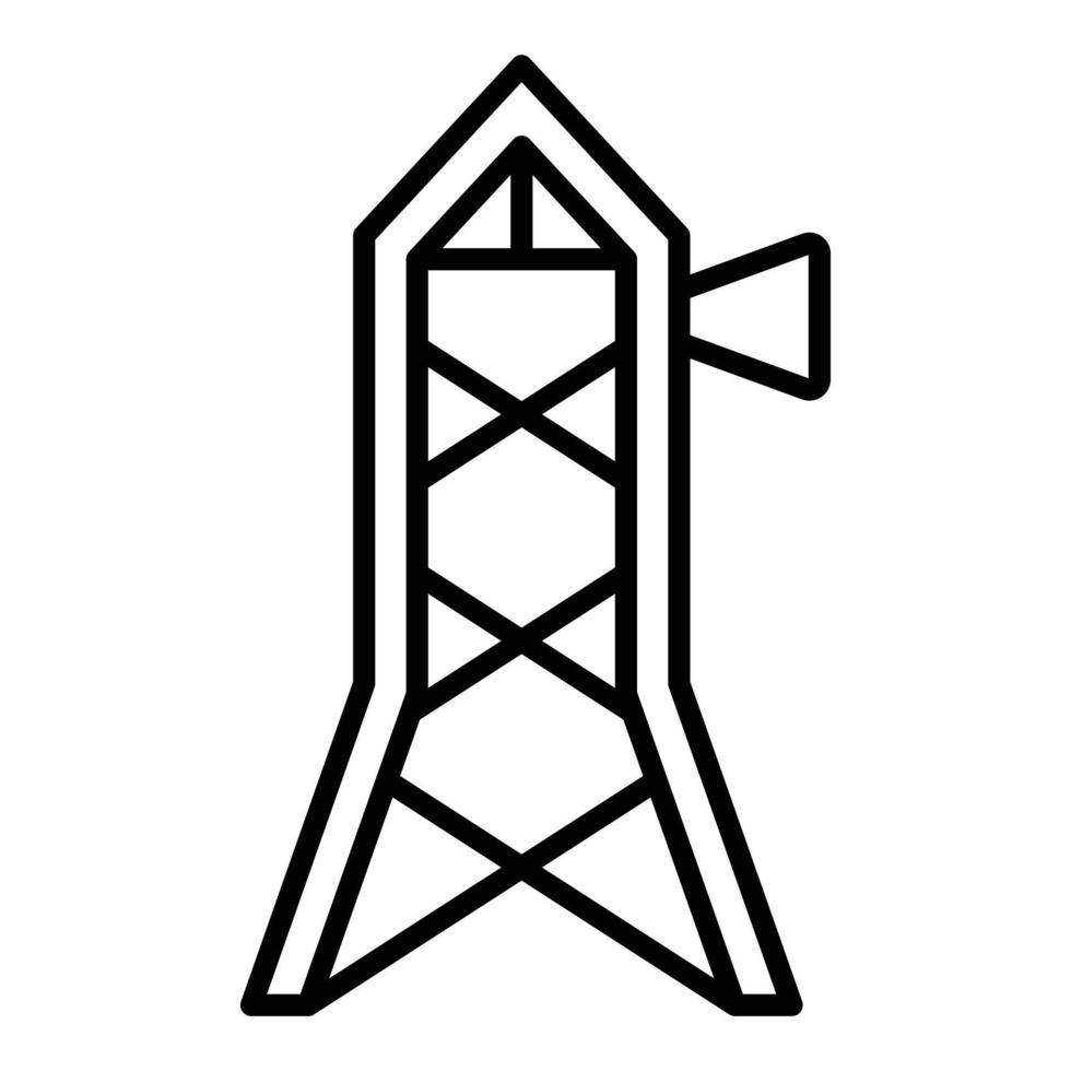 estilo de icono de torre de observación vector
