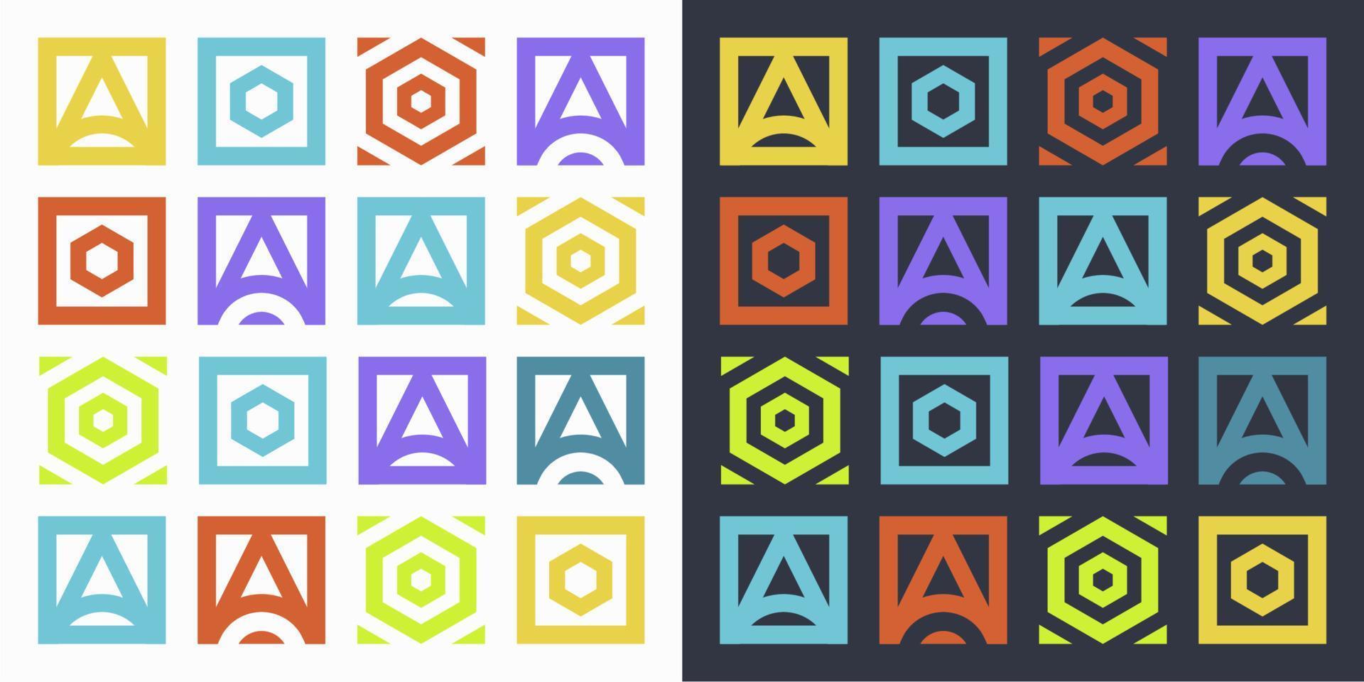 Abstract geometric symbol icon vector