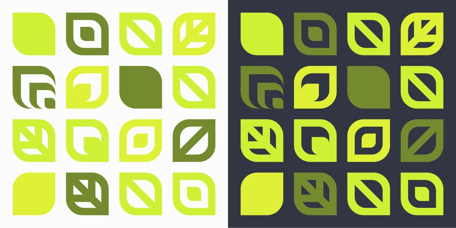 Abstract geometric leave symbol icon vector