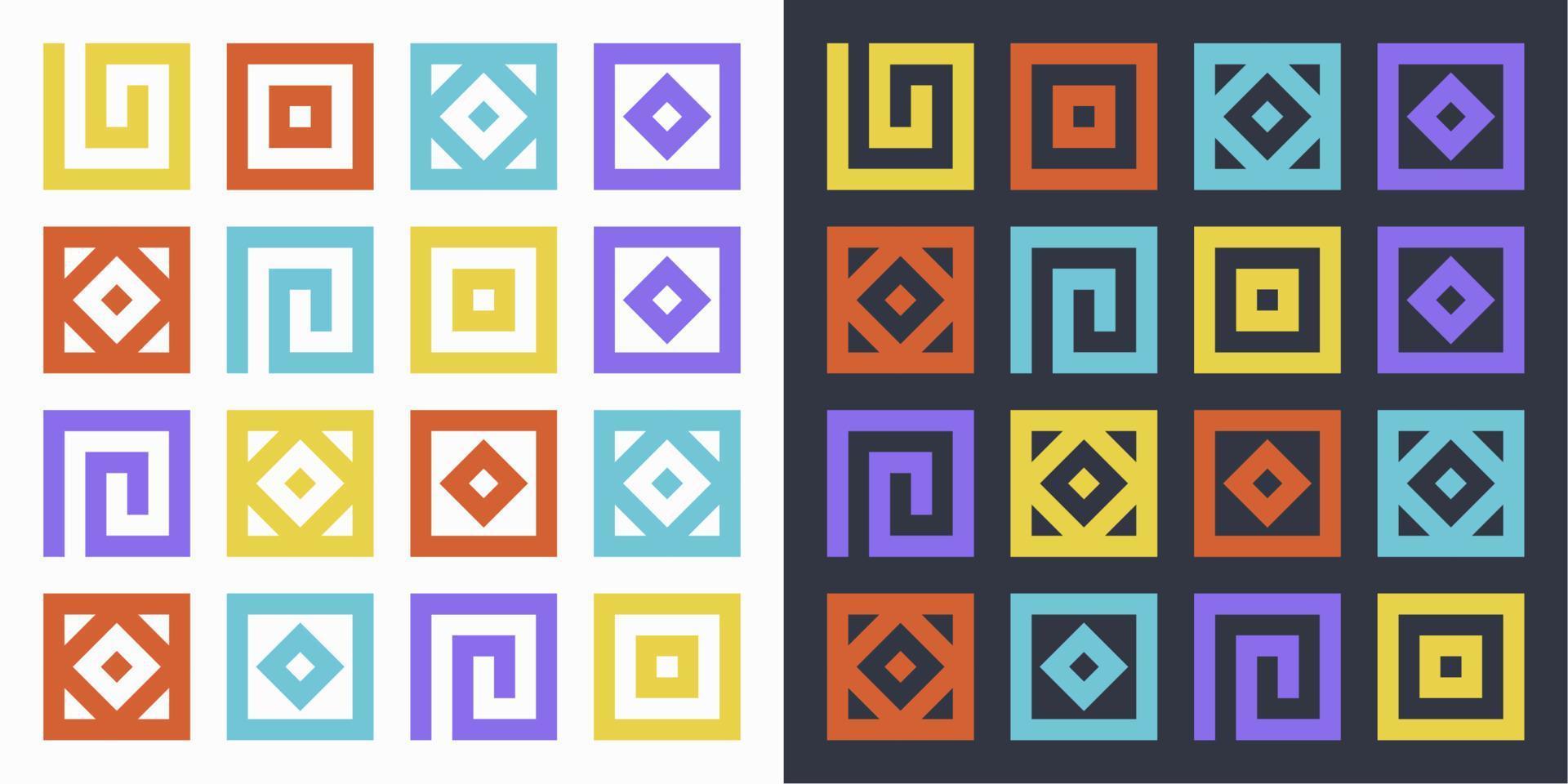 Abstract geometric symbol icon vector