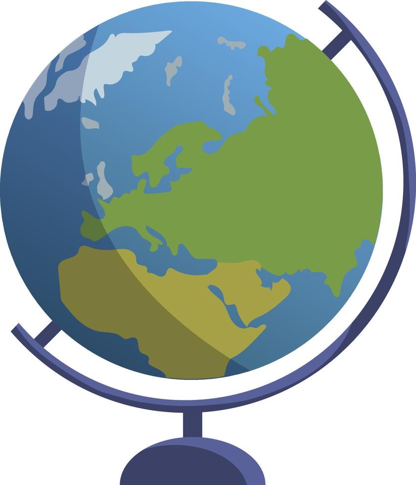 School globe in flat style, isolated on white background vector