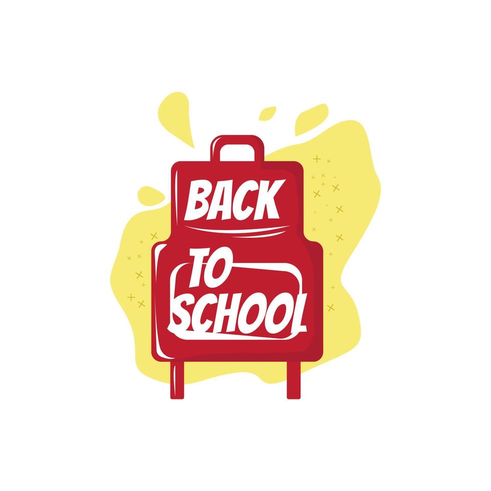 back to school bag illustration. suitable for banner decoration on social media feed vector
