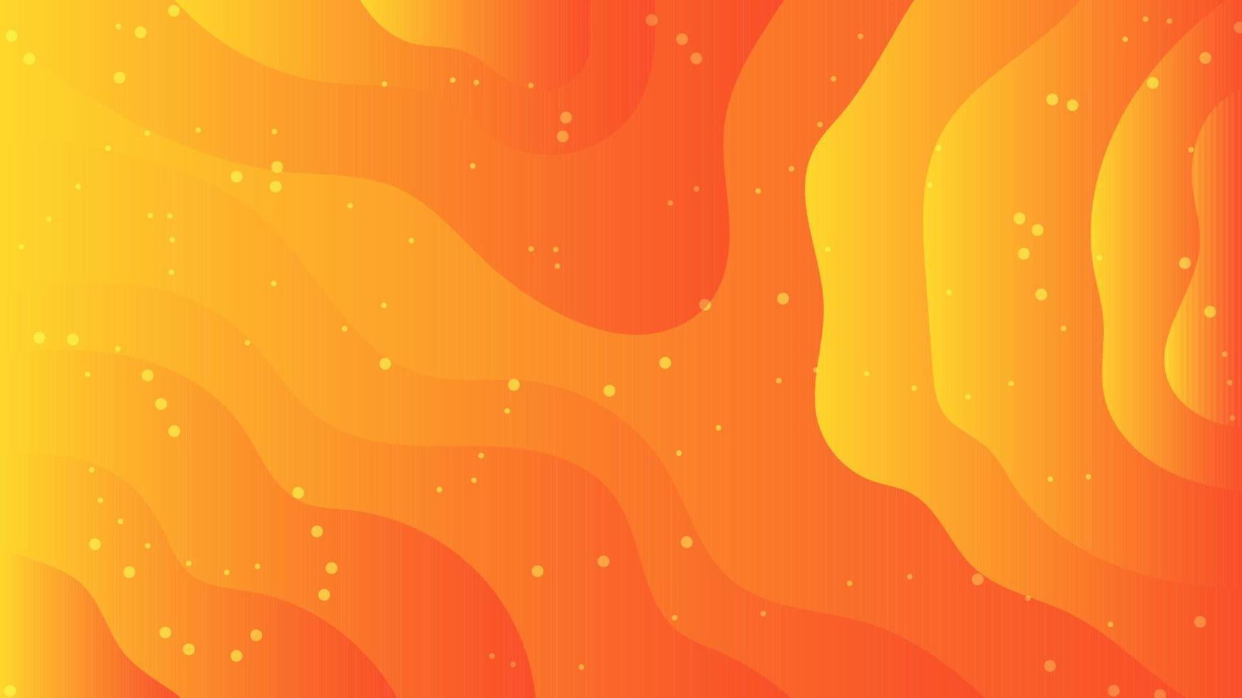 Abstract waves overlap textured orange background vector