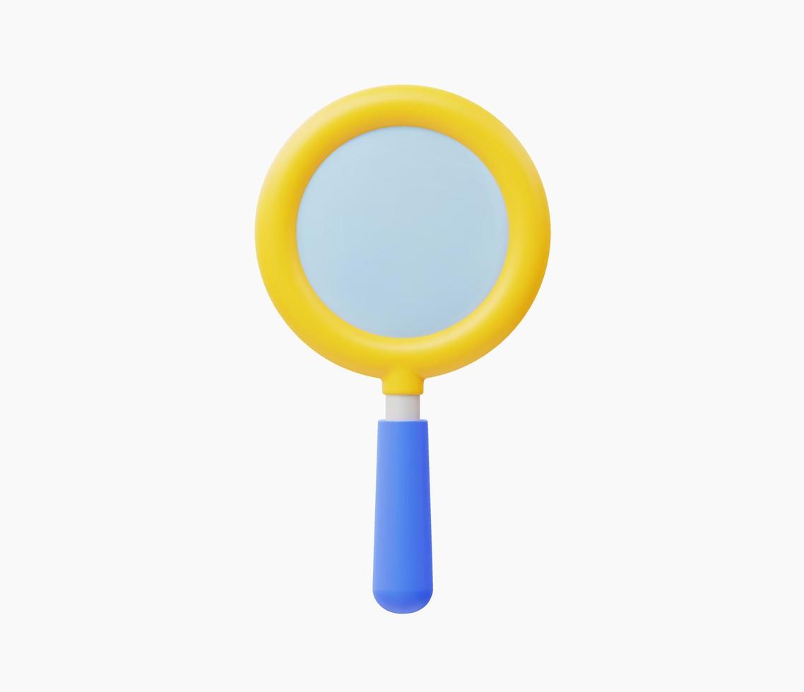 3d realistic magnifying glass vector illustration.