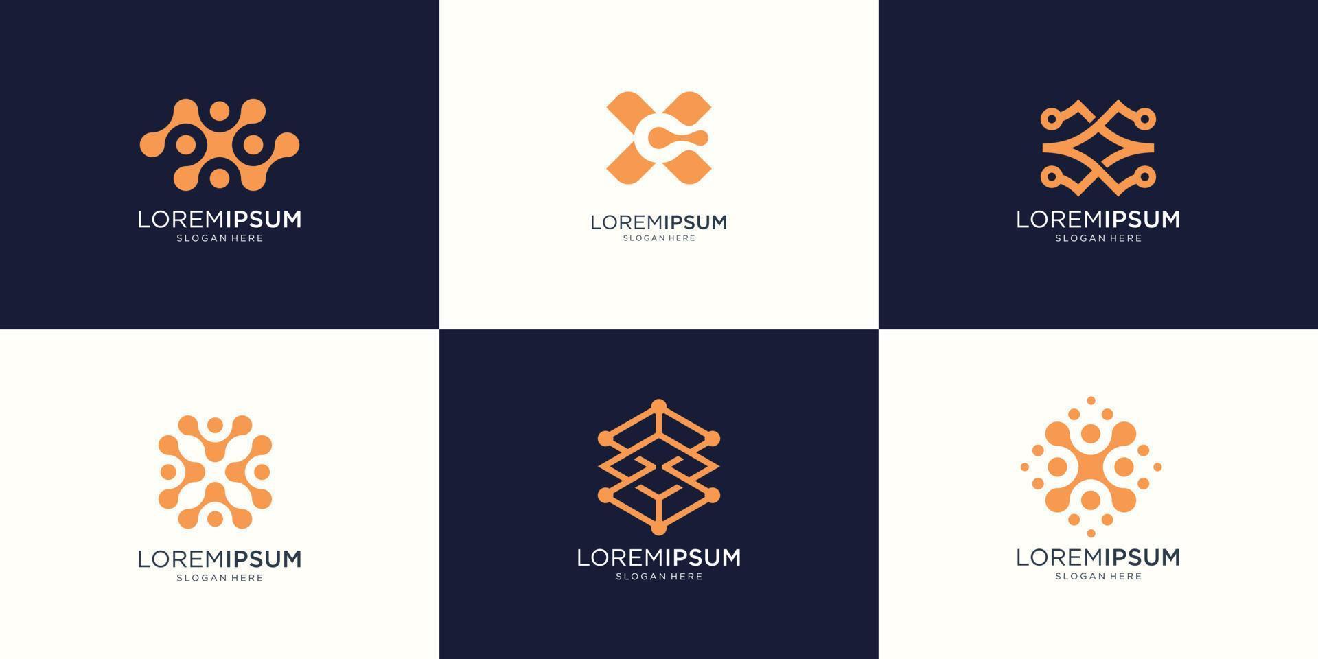 gráfico de ilustración de logotipo de letra x abstracta en estilo moderno. bueno para internet, tecnología, marca, publicidad.vector premium vector