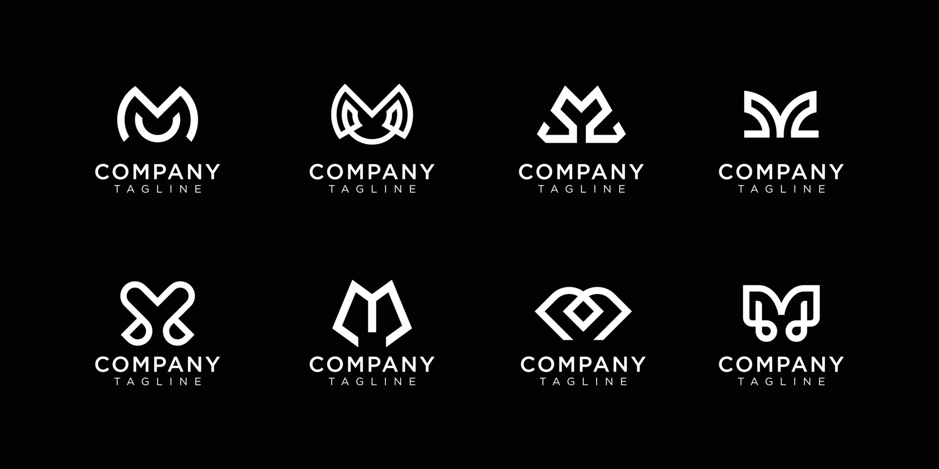 Premium Vector  Initial letter mh logo design creative modern
