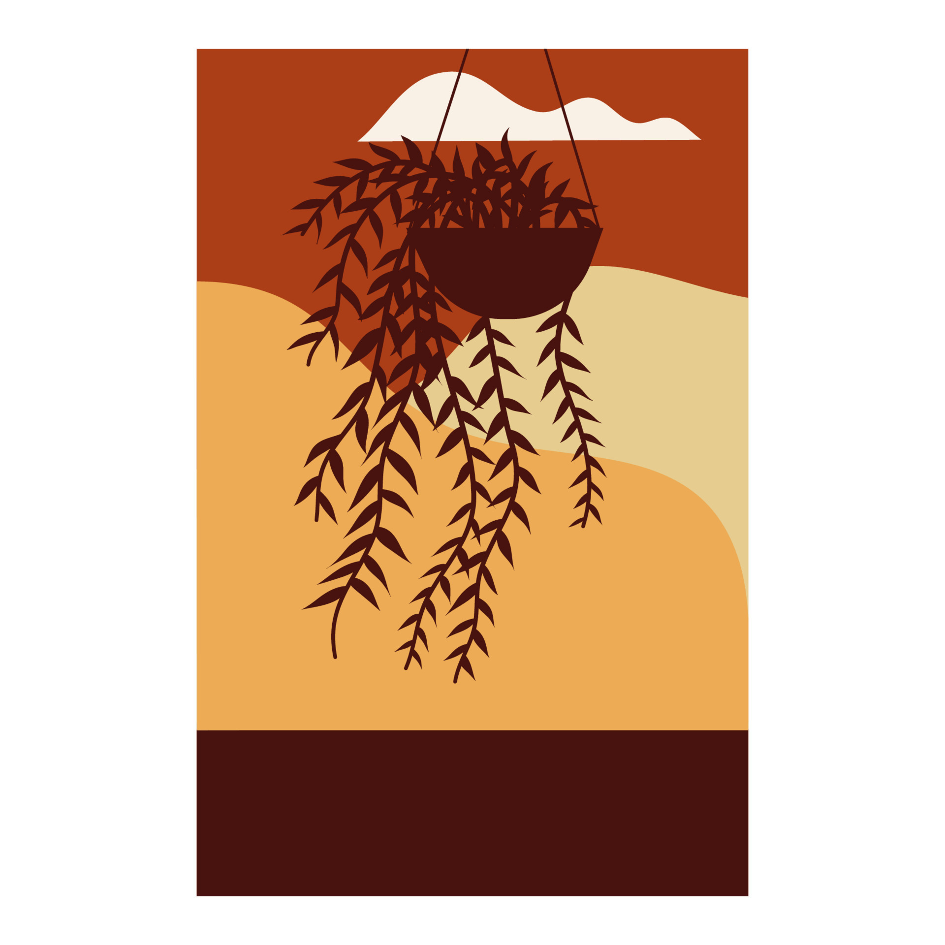 Background plants mid century style 9196940 Vector Art at Vecteezy